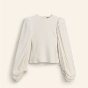 Zara Women's Elegant Cream Blouse